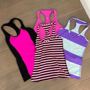 Lululemon Racerback Tank size 4. Lot of 4